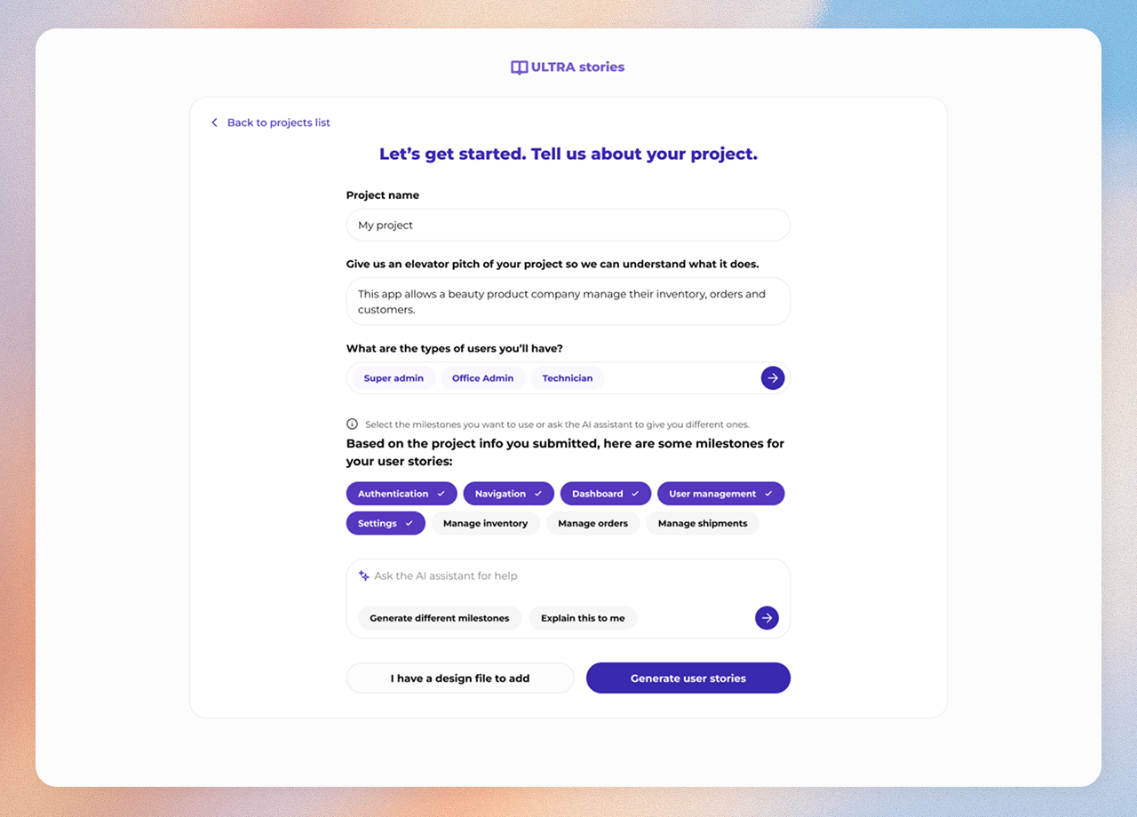 ULTRA stories Prompt
